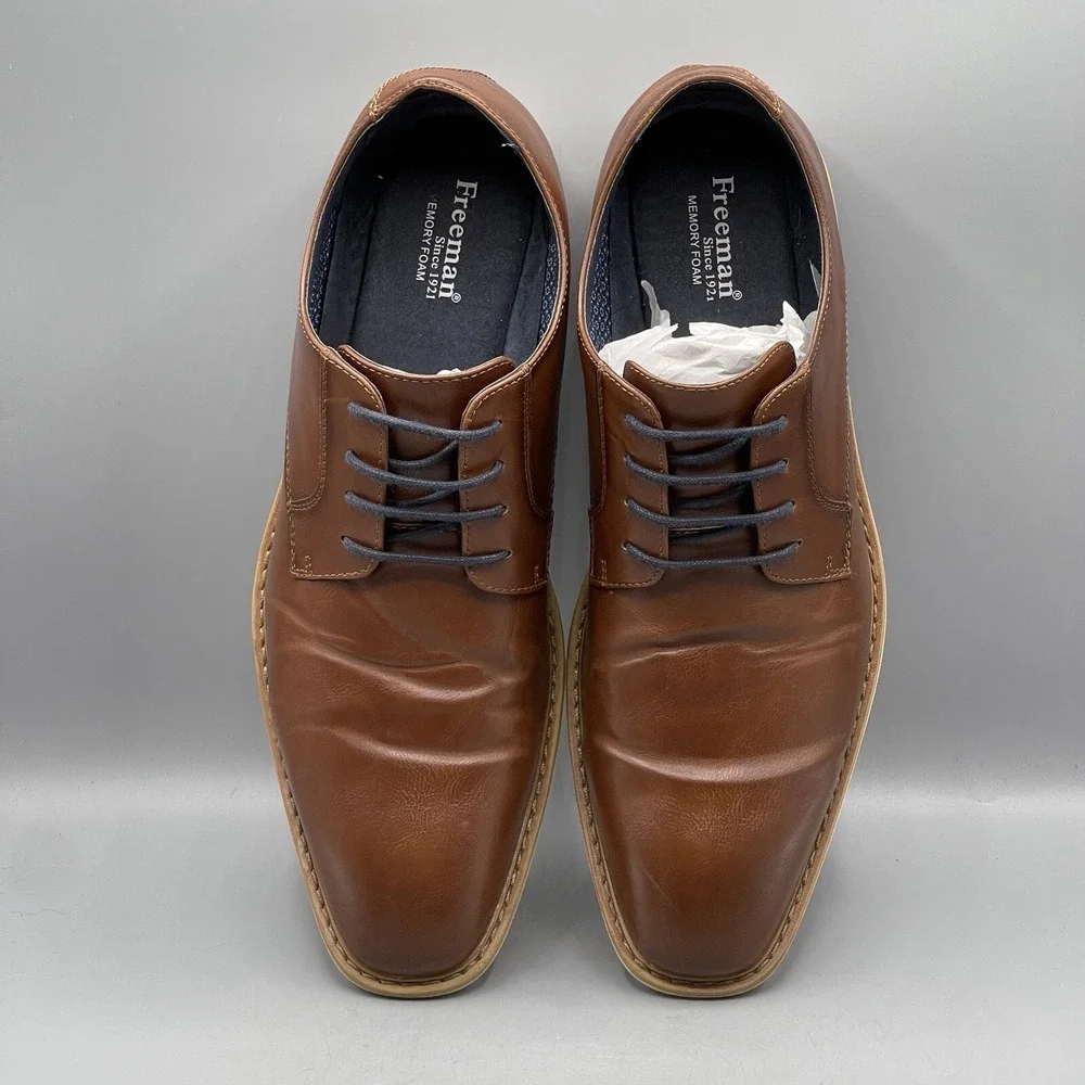 Men's Dress Shoes Size 11 Brown‎ Comfort Freeman Vance City Smart